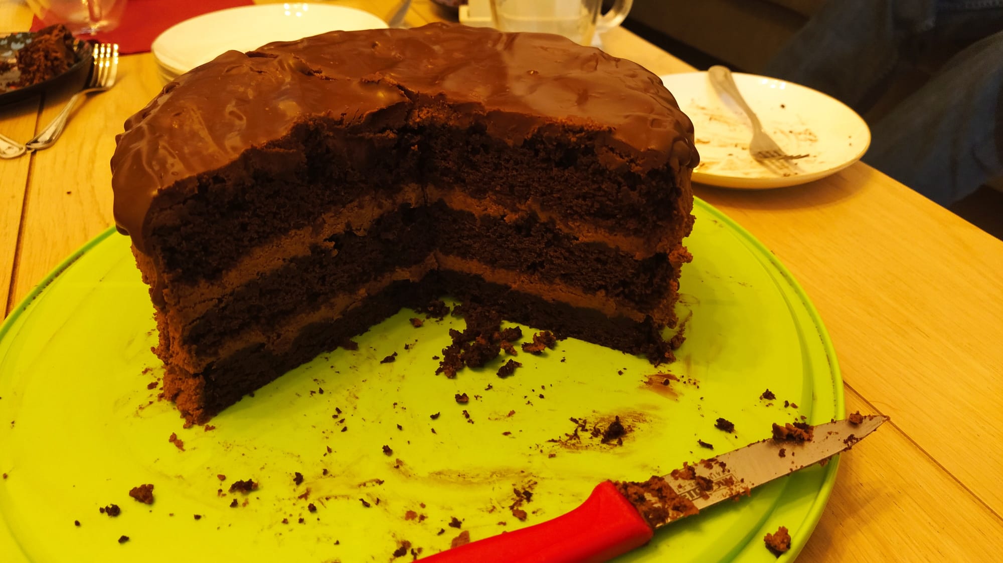 Layered chocolate brownies